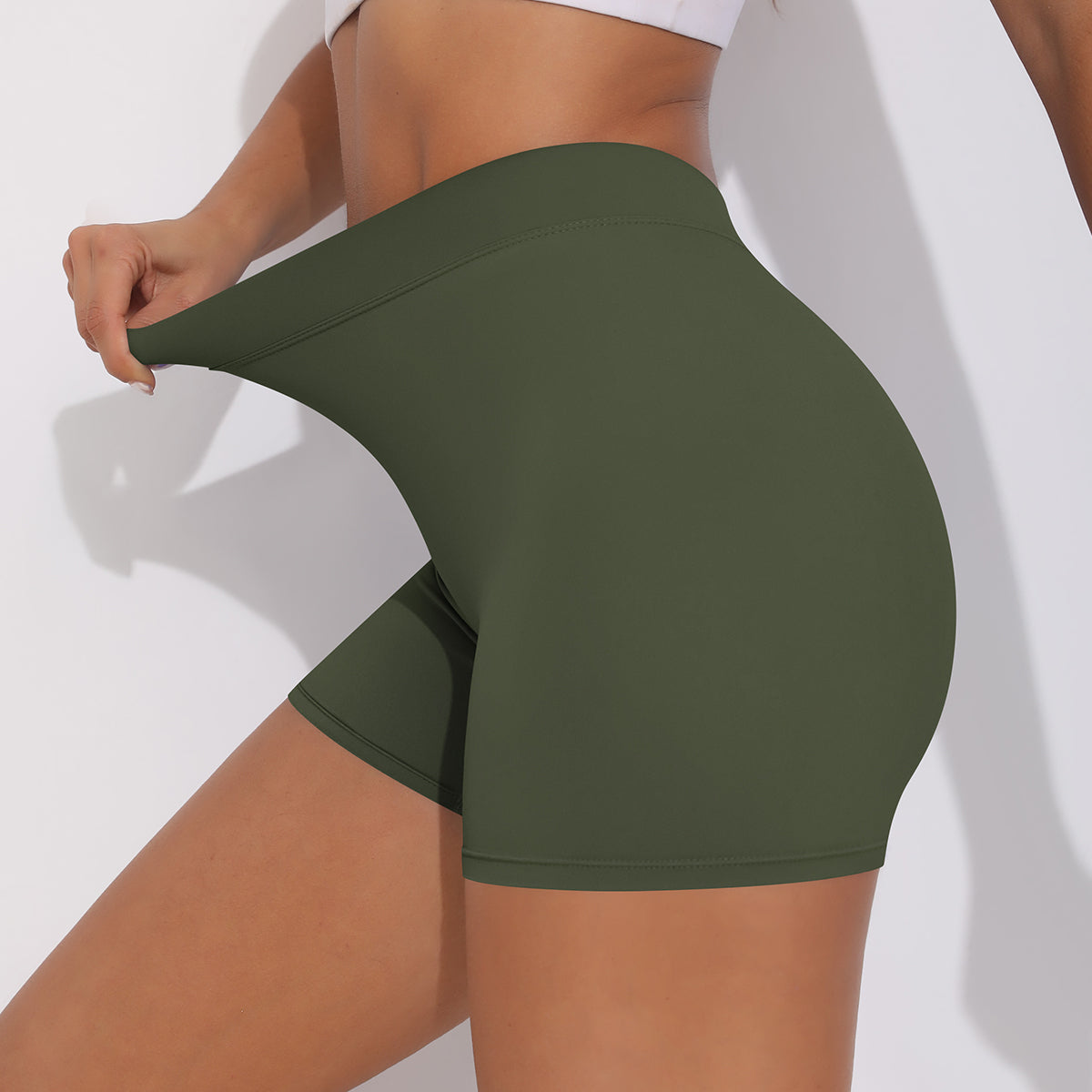 V-back Ruched Shorts